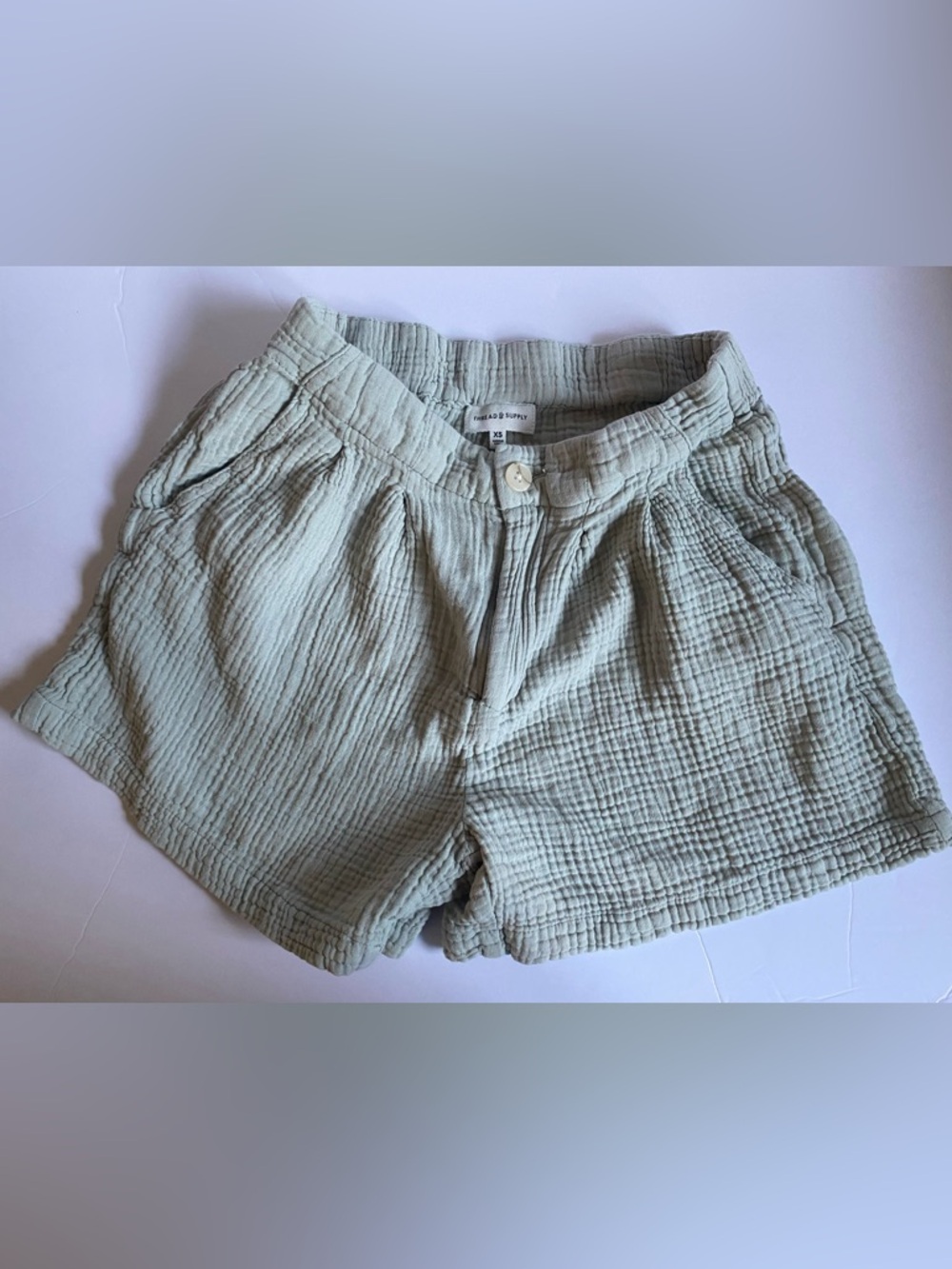Thread & Supply 100% Cotton Sage Green Laira Women’s Shorts - Picture 4 of 8